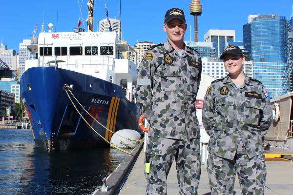 News from AMC: Navy Trainees learn the ropes around Bluefin